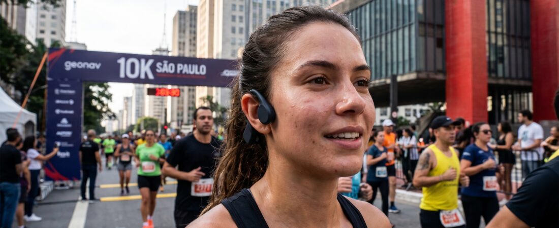 Fone de condução óssea para corrida: o baratinho bate de frente com o top de linha?